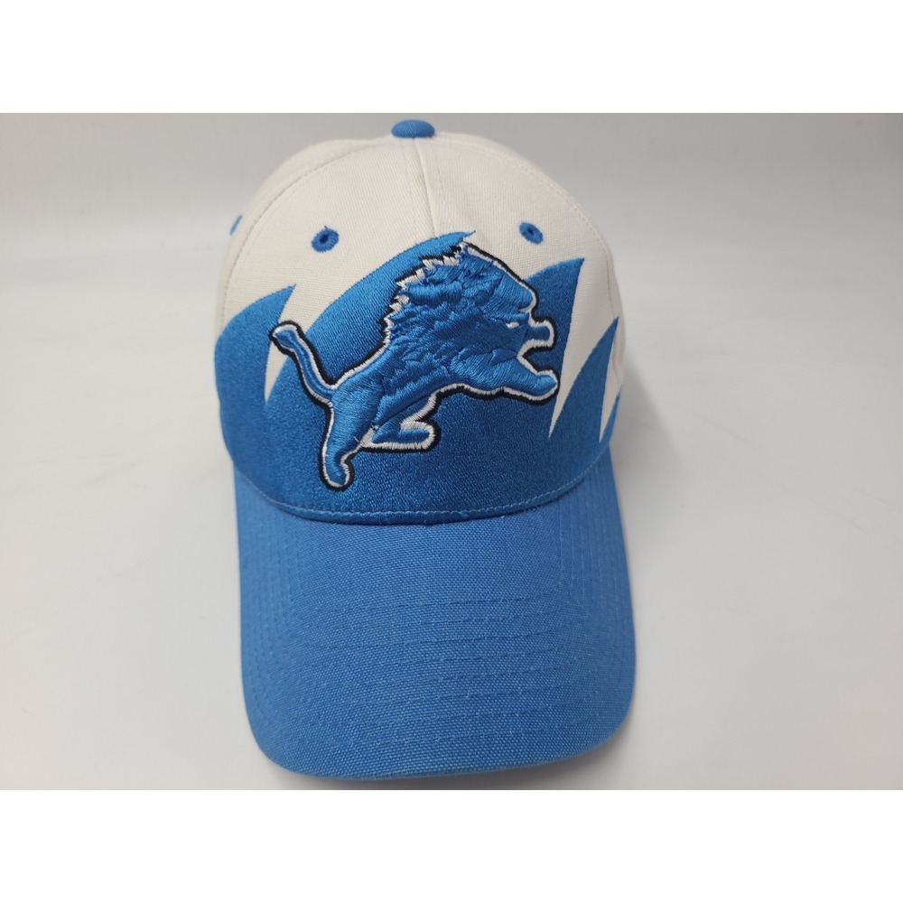 Detroit Lions Sharktooth Reebok Adjustable Hat Cap Men NFL Football Blue White